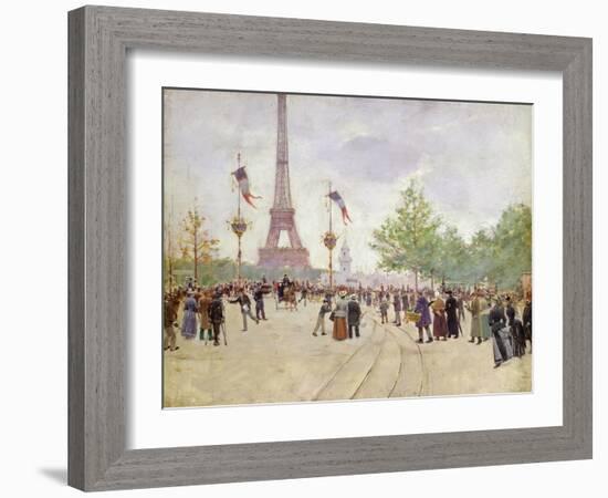 Entrance to the Exposition Universelle, 1889-Jean Béraud-Framed Giclee Print