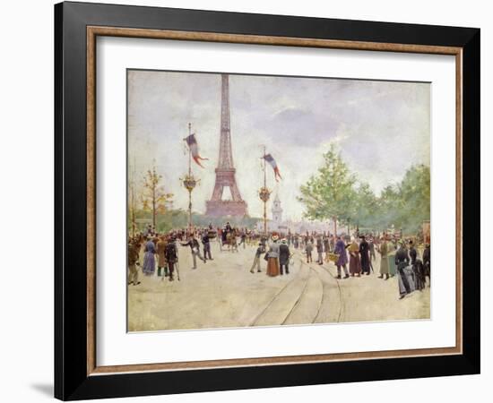 Entrance to the Exposition Universelle, 1889-Jean Béraud-Framed Giclee Print