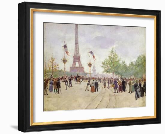 Entrance to the Exposition Universelle, 1889-Jean Béraud-Framed Giclee Print