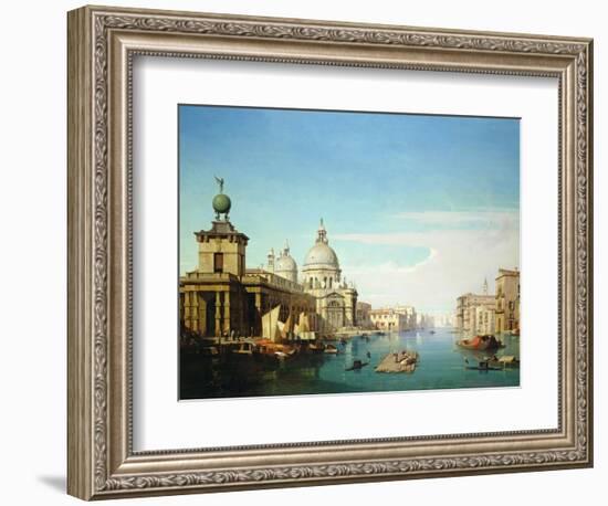 Entrance to the Grand Canal, Venice, with the Church of Santa Maria Della Salute-Jules Romain Youant-Framed Giclee Print