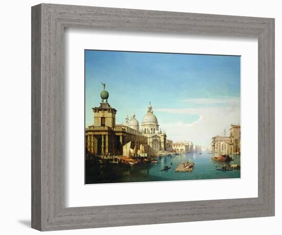 Entrance to the Grand Canal, Venice, with the Church of Santa Maria Della Salute-Jules Romain Youant-Framed Giclee Print