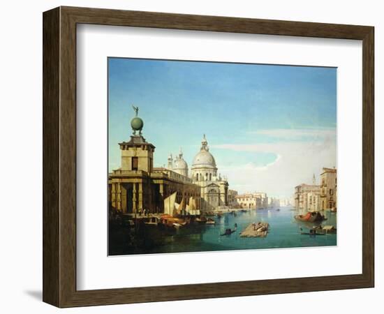 Entrance to the Grand Canal, Venice, with the Church of Santa Maria Della Salute-Jules Romain Youant-Framed Giclee Print