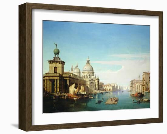 Entrance to the Grand Canal, Venice, with the Church of Santa Maria Della Salute-Jules Romain Youant-Framed Giclee Print