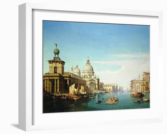 Entrance to the Grand Canal, Venice, with the Church of Santa Maria Della Salute-Jules Romain Youant-Framed Giclee Print