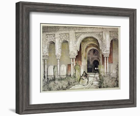 Entrance to the Hall of the Two Sisters, from "Sketches and Drawings of the Alhambra," 1835-John Frederick Lewis-Framed Giclee Print