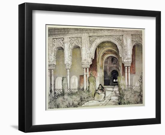 Entrance to the Hall of the Two Sisters, from "Sketches and Drawings of the Alhambra," 1835-John Frederick Lewis-Framed Giclee Print