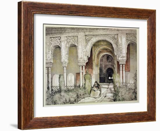 Entrance to the Hall of the Two Sisters, from "Sketches and Drawings of the Alhambra," 1835-John Frederick Lewis-Framed Giclee Print