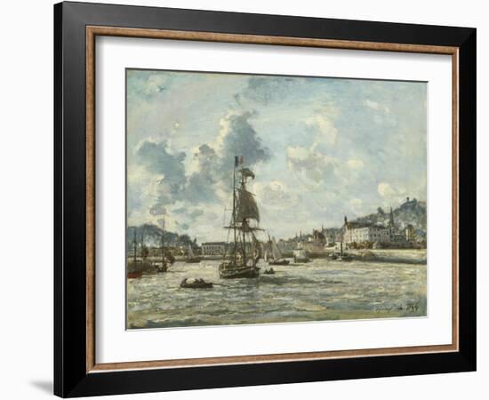 Entrance to the Port of Honfleur, 1863-64-Johan-Barthold Jongkind-Framed Giclee Print