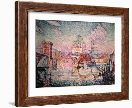 Entrance to the Port of Marseilles, 1911-Paul Signac-Framed Giclee Print