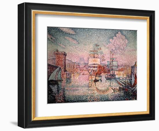 Entrance to the Port of Marseilles, 1911-Paul Signac-Framed Giclee Print