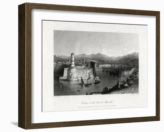 Entrance to the Port of Marseilles, France, 1875-A Willmore-Framed Giclee Print