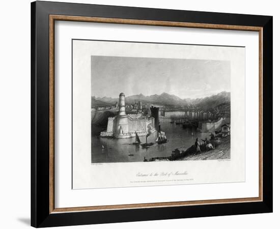 Entrance to the Port of Marseilles, France, 1875-A Willmore-Framed Giclee Print