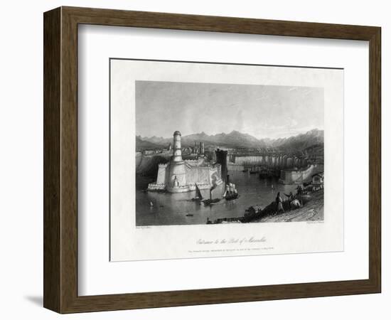 Entrance to the Port of Marseilles, France, 1875-A Willmore-Framed Giclee Print