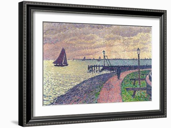 Entrance to the Port of Volendam-Théo van Rysselberghe-Framed Giclee Print