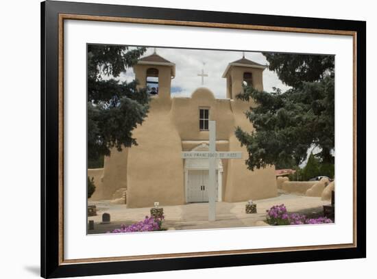 Entrance to the Spanish Colonial Church of S. Francis of Assisi, Ranchos De Taos-null-Framed Photographic Print