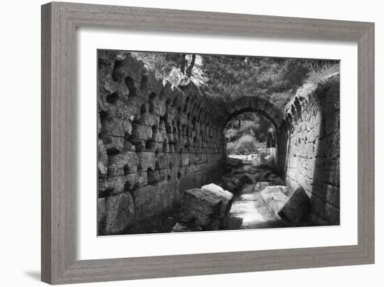 Entrance to the Stadion, Olympia, Greece, 1937-Martin Hurlimann-Framed Giclee Print