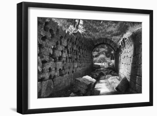 Entrance to the Stadion, Olympia, Greece, 1937-Martin Hurlimann-Framed Giclee Print