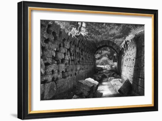 Entrance to the Stadion, Olympia, Greece, 1937-Martin Hurlimann-Framed Giclee Print