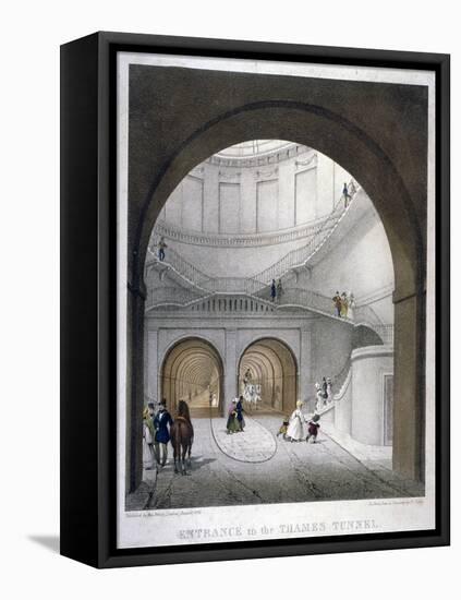 Entrance to the Thames Tunnel at Wapping, London, 1836-B Dixie-Framed Premier Image Canvas