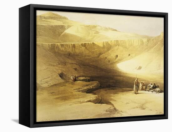 Entrance to the Valley of the Kings, Biban El Muluk, Egypt, Lithograph, 1838-9-David Roberts-Framed Premier Image Canvas