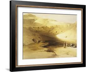 Entrance to the Valley of the Kings, Biban El Muluk, Egypt, Lithograph, 1838-9-David Roberts-Framed Giclee Print