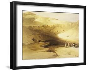 Entrance to the Valley of the Kings, Biban El Muluk, Egypt, Lithograph, 1838-9-David Roberts-Framed Giclee Print