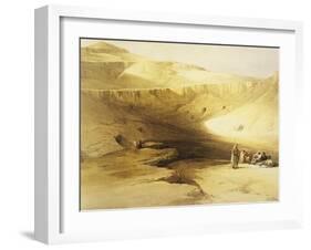 Entrance to the Valley of the Kings, Biban El Muluk, Egypt, Lithograph, 1838-9-David Roberts-Framed Giclee Print