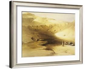 Entrance to the Valley of the Kings, Biban El Muluk, Egypt, Lithograph, 1838-9-David Roberts-Framed Giclee Print