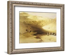 Entrance to the Valley of the Kings, Biban El Muluk, Egypt, Lithograph, 1838-9-David Roberts-Framed Giclee Print
