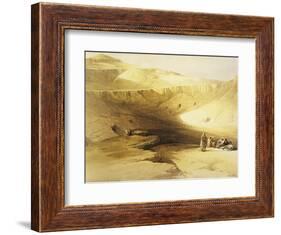 Entrance to the Valley of the Kings, Biban El Muluk, Egypt, Lithograph, 1838-9-David Roberts-Framed Giclee Print