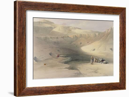 Entrance to the Valley of the Kings, from Egypt and Nubia, Engraved by Louis Haghe-David Roberts-Framed Giclee Print