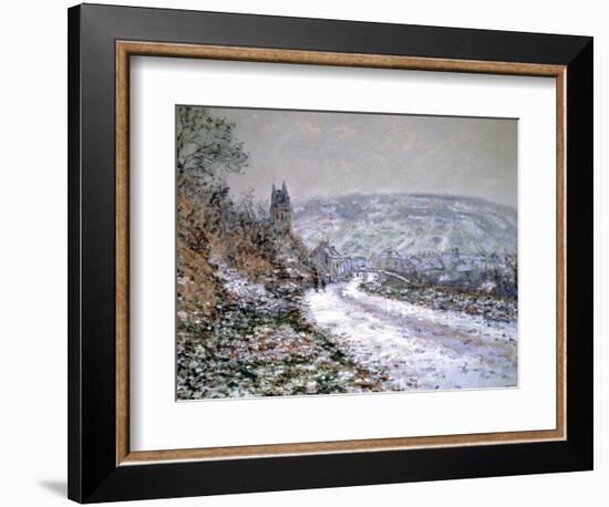 Entrance to the Village of Vetheuil in Winter, 1880-Claude Monet-Framed Giclee Print