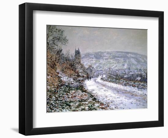 Entrance to the Village of Vetheuil in Winter, 1880-Claude Monet-Framed Giclee Print