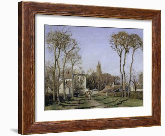 Entrance to the Village of Voisins, c.1872-Camille Pissarro-Framed Giclee Print