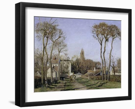 Entrance to the Village of Voisins, c.1872-Camille Pissarro-Framed Giclee Print