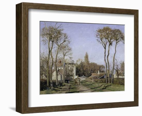 Entrance to the Village of Voisins, c.1872-Camille Pissarro-Framed Giclee Print