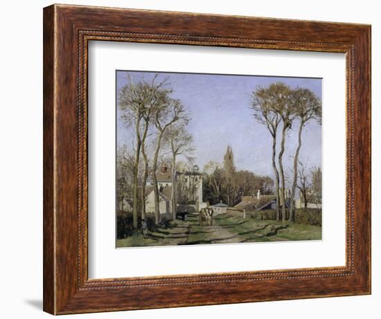 Entrance to the Village of Voisins, c.1872-Camille Pissarro-Framed Giclee Print