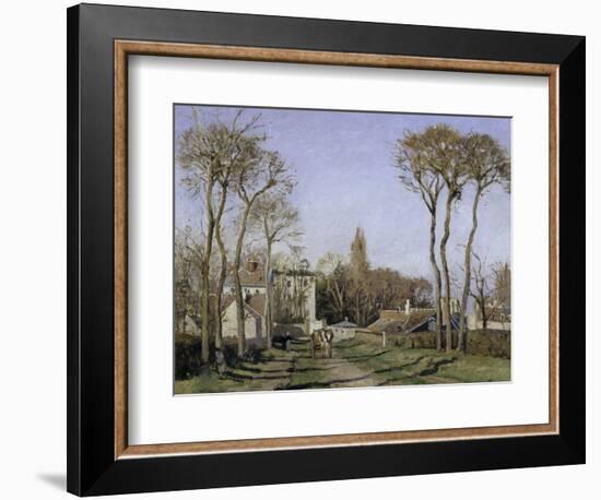 Entrance to the Village of Voisins, c.1872-Camille Pissarro-Framed Giclee Print