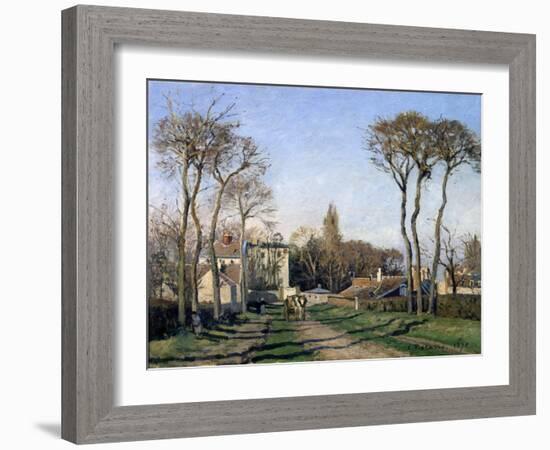 Entrance to the Village of Voisins, Yvelines, 1872-Pierre-Auguste Renoir-Framed Giclee Print