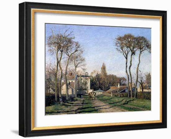 Entrance to the Village of Voisins, Yvelines, 1872-Pierre-Auguste Renoir-Framed Giclee Print