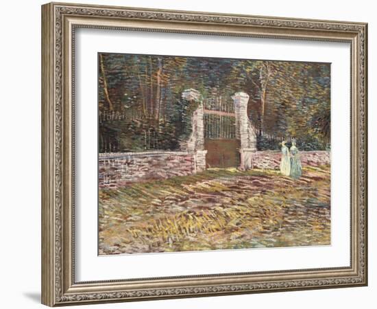 Entrance to the Voyer-D'Argenson Park at Asnieres-Vincent van Gogh-Framed Giclee Print