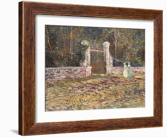 Entrance to the Voyer-D'Argenson Park at Asnieres-Vincent van Gogh-Framed Giclee Print