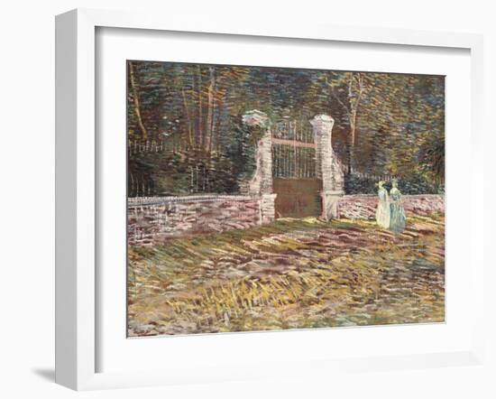 Entrance to the Voyer-D'Argenson Park at Asnieres-Vincent van Gogh-Framed Giclee Print