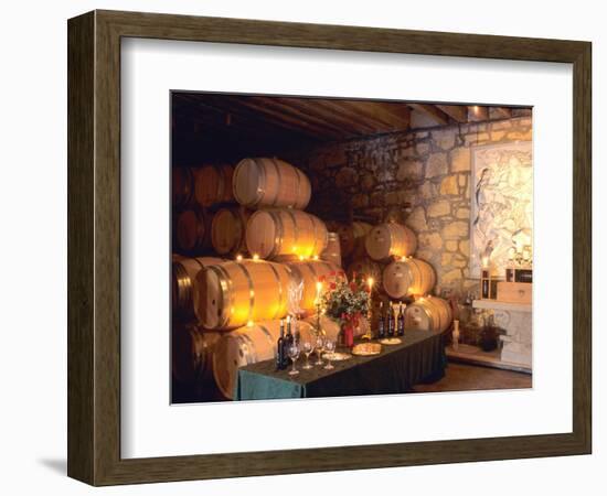 Entrance to the Wine Caves at the Del Dotto Winery, Napa Valley Wine Country, California, USA-John Alves-Framed Photographic Print