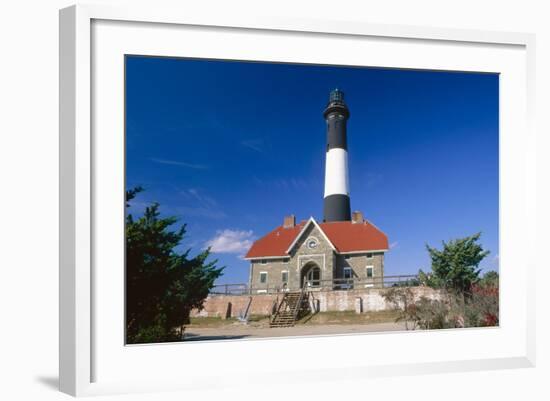 Entrance View, Fire Island Lighthouse-George Oze-Framed Photographic Print