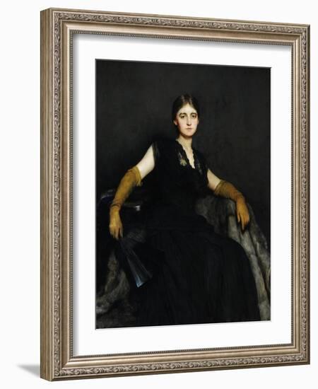 Entranced, or Lady in Black, 1886-87-Hubert von Herkomer-Framed Giclee Print