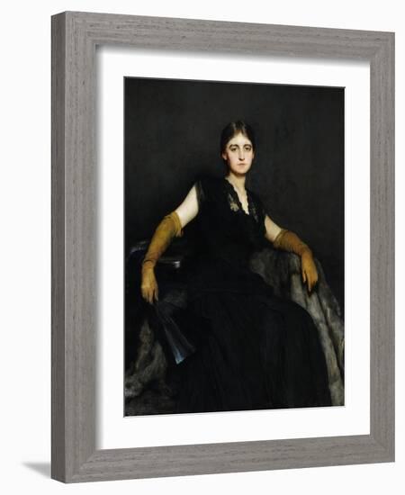 Entranced, or Lady in Black, 1886-87-Hubert von Herkomer-Framed Giclee Print