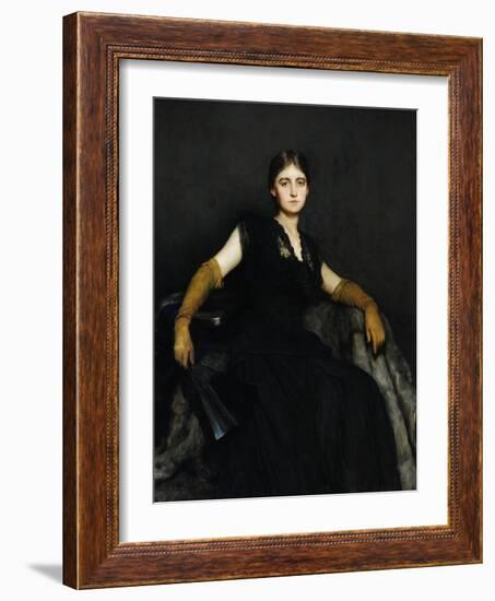 Entranced, or Lady in Black, 1886-87-Hubert von Herkomer-Framed Giclee Print