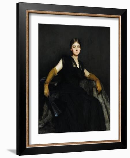 Entranced, or Lady in Black, 1886-87-Hubert von Herkomer-Framed Giclee Print