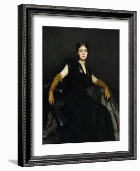 Entranced, or Lady in Black, 1886-87-Hubert von Herkomer-Framed Giclee Print